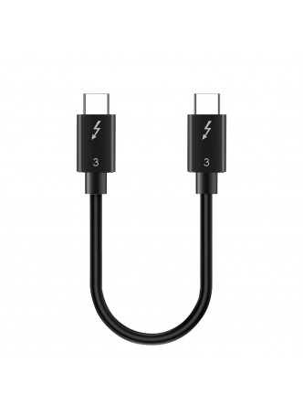 Thunderbolt 3 (USB-C) Cable (0.2 m) For PC Intel Certified 5K Display USB-C USB 3.1 40Gbps Cable